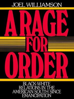 cover image of A Rage for Order